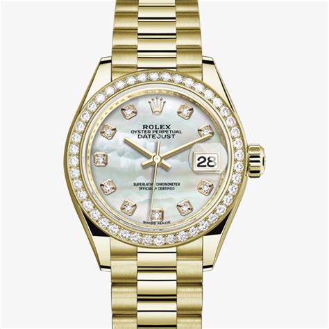 rolex datejust lady gold|rolex 28mm ladies datejust watch.